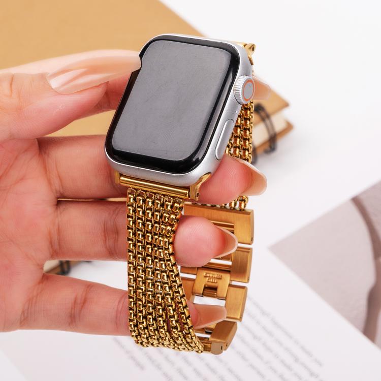 For Apple Watch 46mm / 49mm / 45mm / 44mm 6-Chain Stainless Steel Watch Band