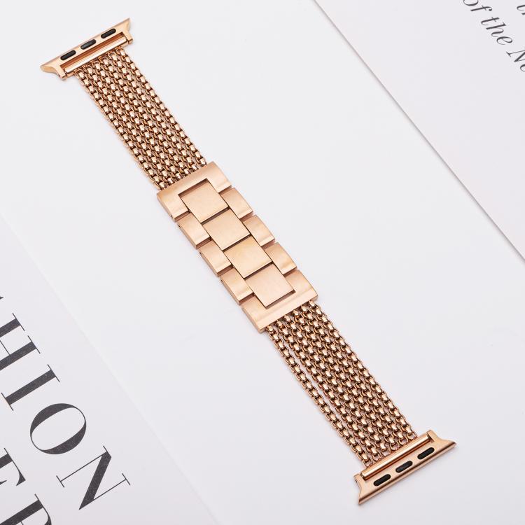 For Apple Watch 46mm / 49mm / 45mm / 44mm 6-Chain Stainless Steel Watch Band