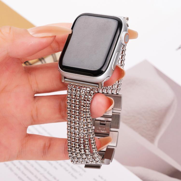 For Apple Watch 46mm / 49mm / 45mm / 44mm 6-Chain Stainless Steel Watch Band