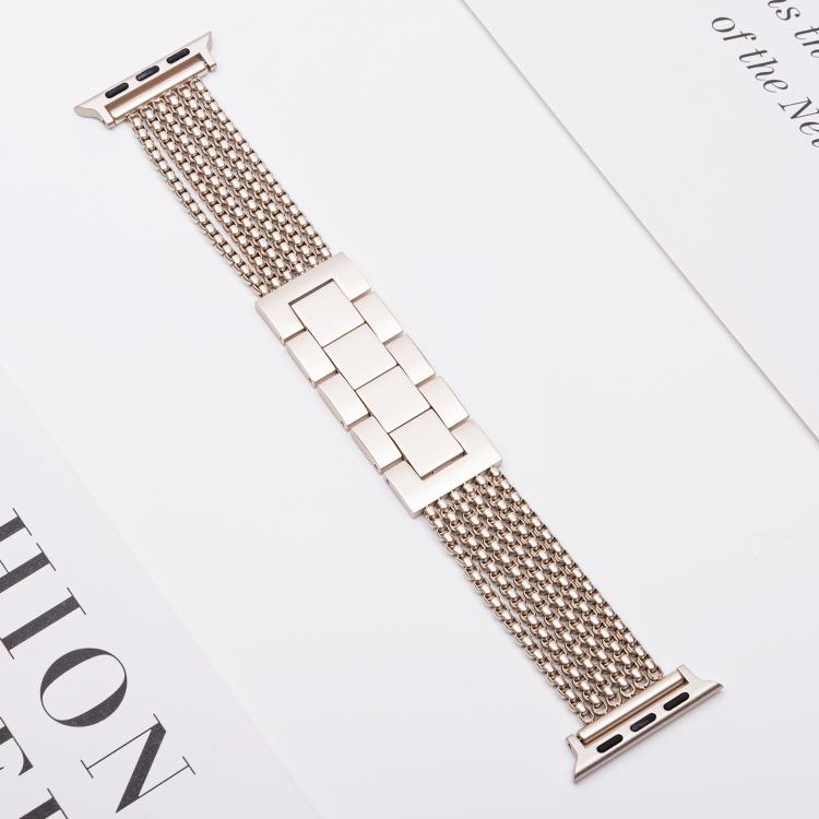 For Apple Watch 46mm / 49mm / 45mm / 44mm 6-Chain Stainless Steel Watch Band