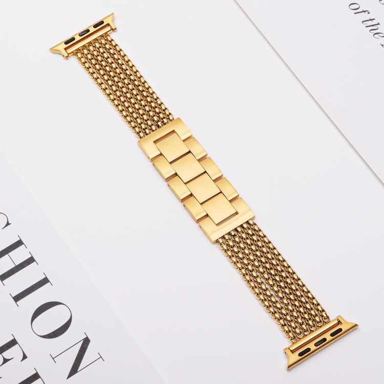 For Apple Watch 42mm / 41mm / 40mm / 38mm 6-Chain Stainless Steel Watch Band