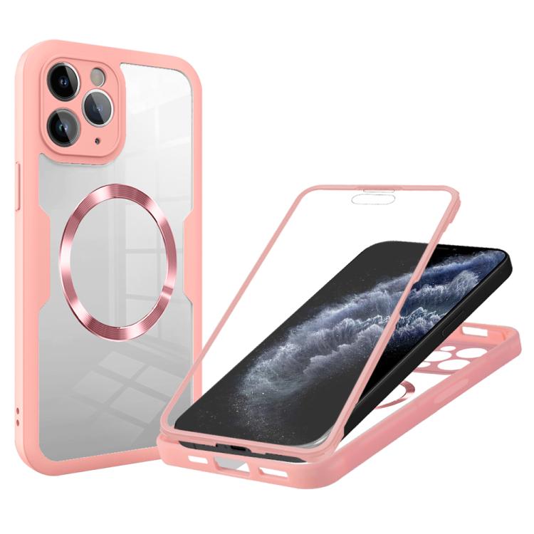 For iPhone 11 Pro Max CD Texture MagSafe Phone Case