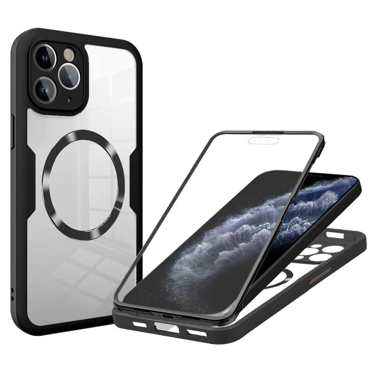 For iPhone 11 Pro Max CD Texture MagSafe Phone Case