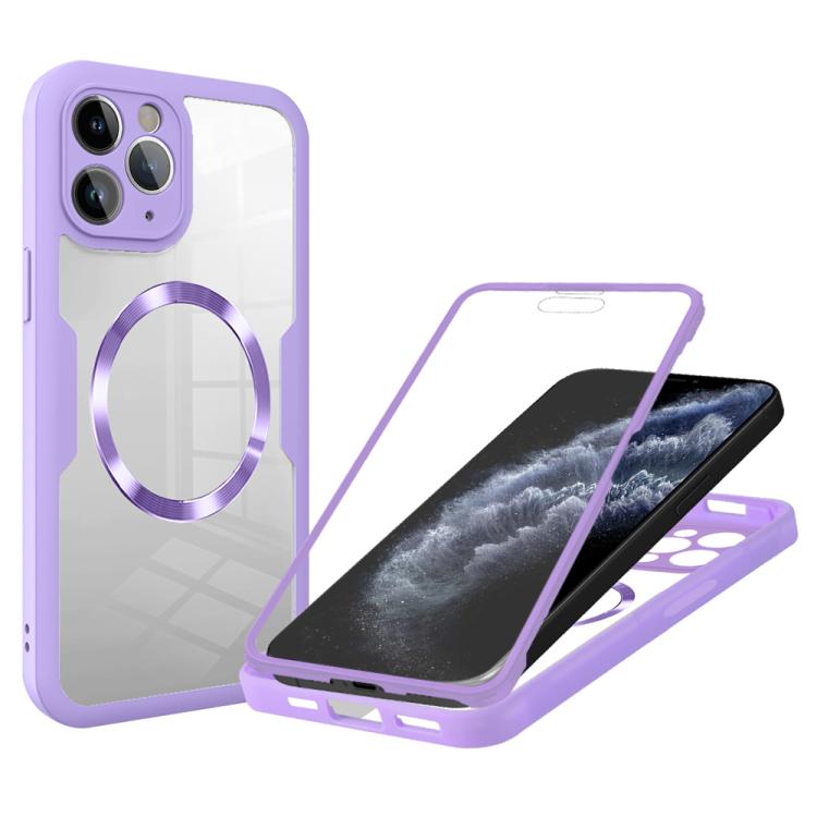 For iPhone 11 Pro Max CD Texture MagSafe Phone Case