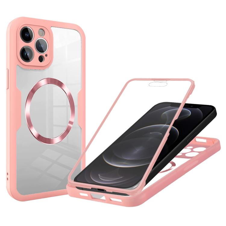 For iPhone 12 Pro Max CD Texture MagSafe Phone Case
