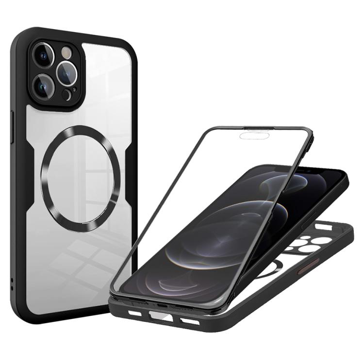 For iPhone 12 Pro Max CD Texture MagSafe Phone Case