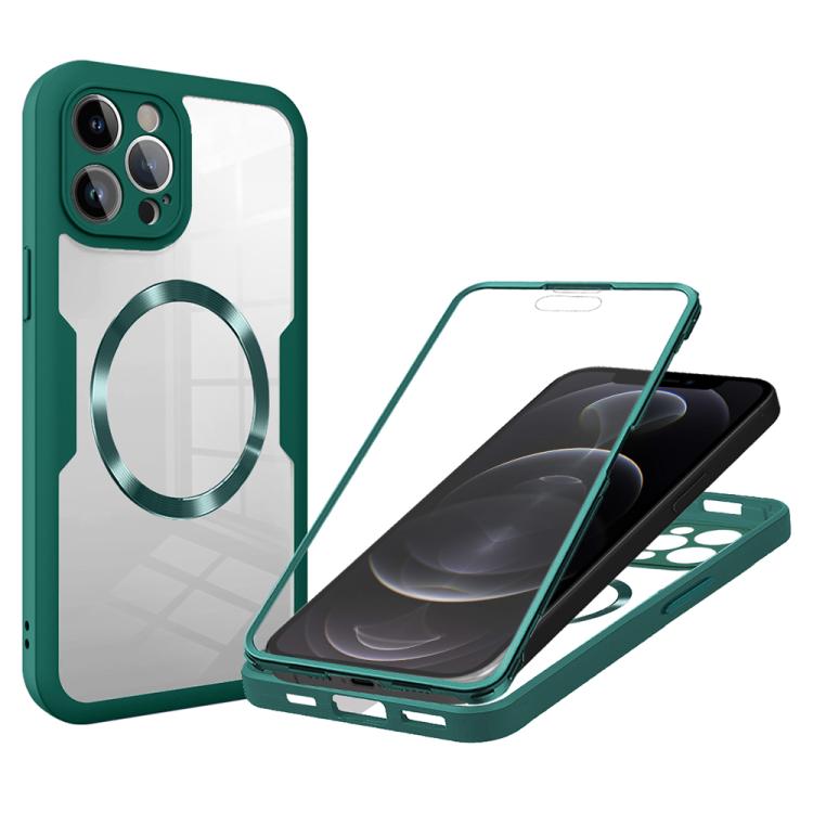For iPhone 12 Pro Max CD Texture MagSafe Phone Case