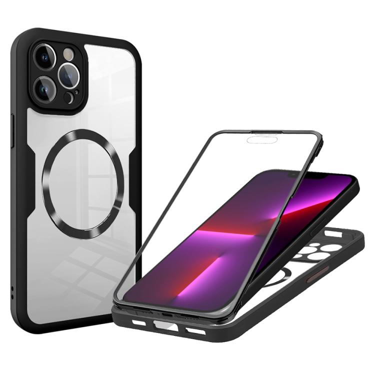 For iPhone 13 Pro Max CD Texture MagSafe Phone Case