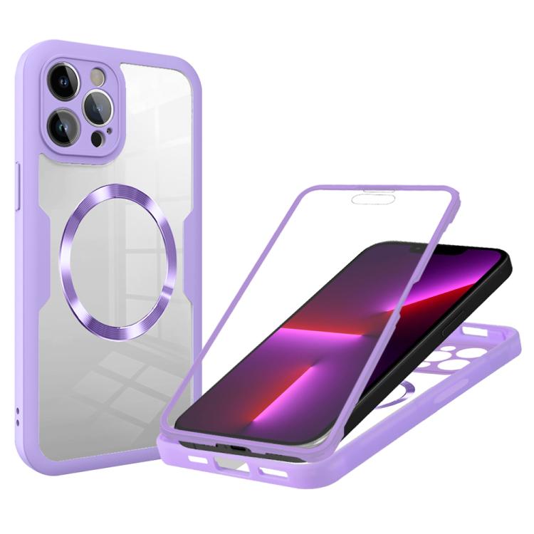 For iPhone 13 Pro Max CD Texture MagSafe Phone Case