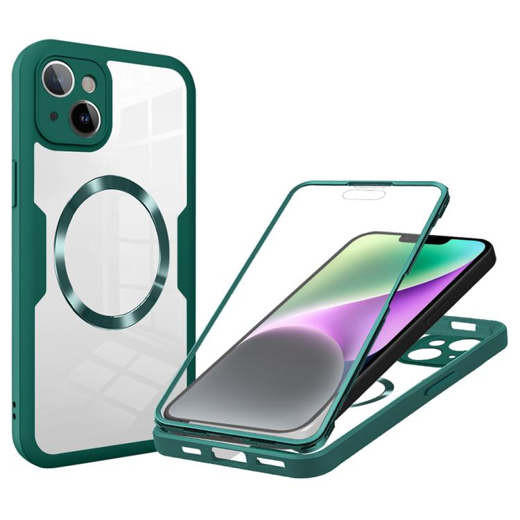 For iPhone 14 CD Texture MagSafe Phone Case