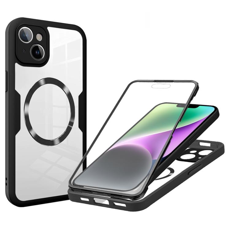 For iPhone 14 Plus CD Texture MagSafe Phone Case