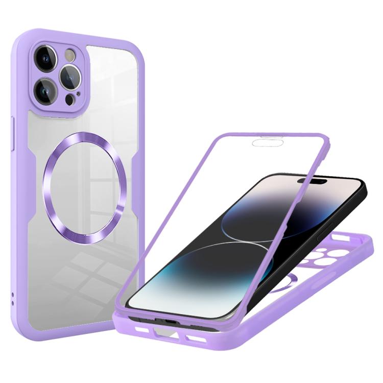 For iPhone 14 Pro CD Texture MagSafe Phone Case