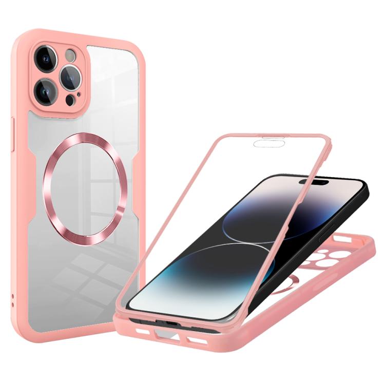 For iPhone 14 Pro Max CD Texture MagSafe Phone Case