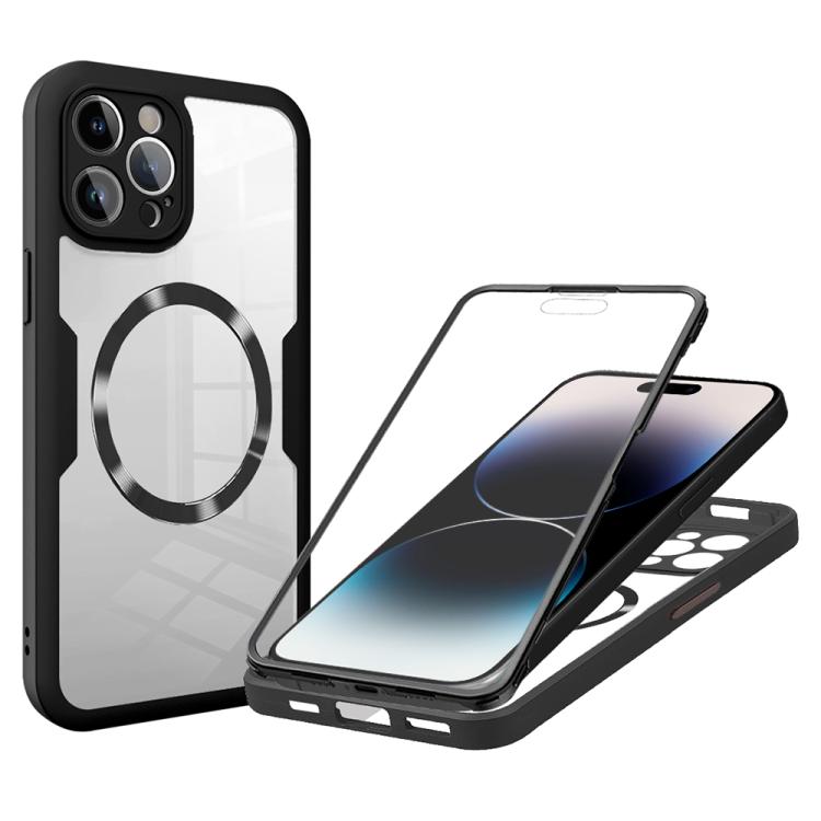 For iPhone 14 Pro Max CD Texture MagSafe Phone Case