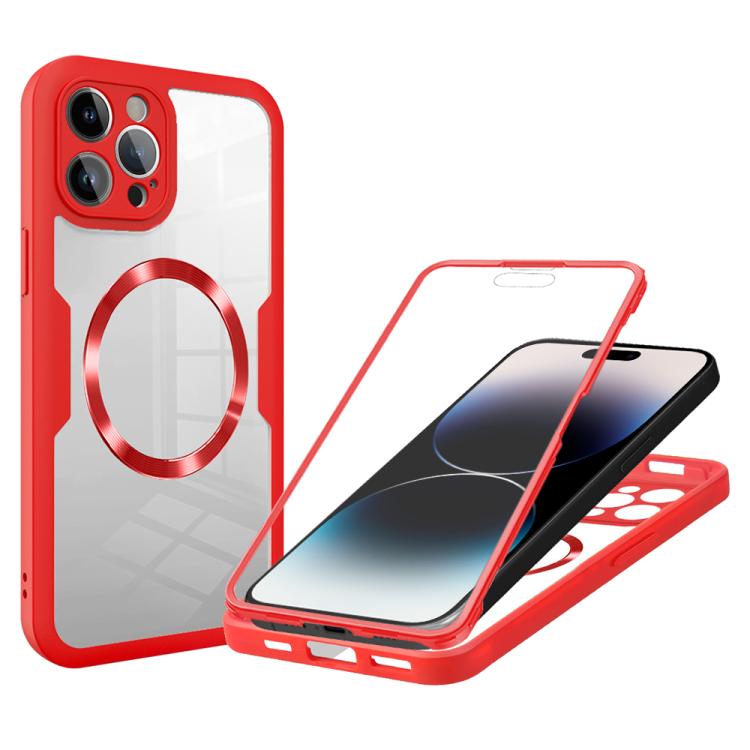 For iPhone 14 Pro Max CD Texture MagSafe Phone Case
