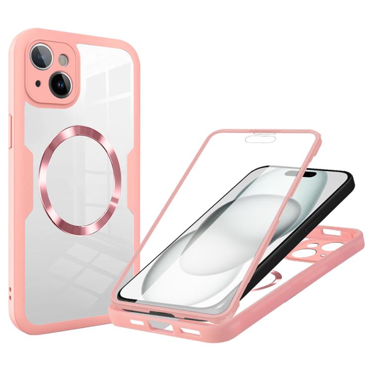 For iPhone 15 CD Texture MagSafe Phone Case