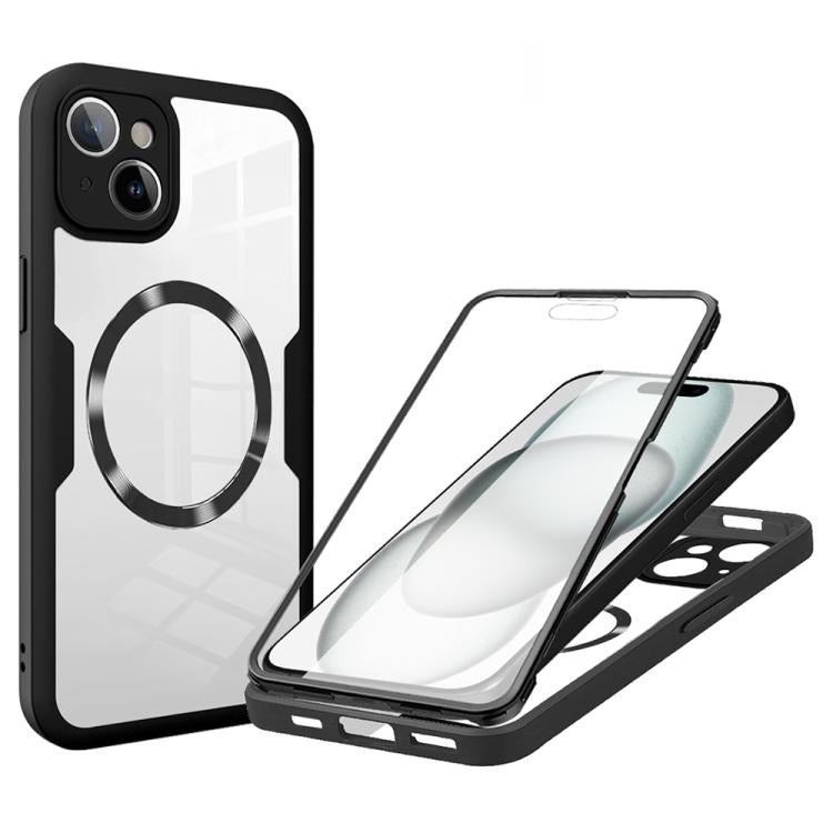 For iPhone 15 Plus CD Texture MagSafe Phone Case