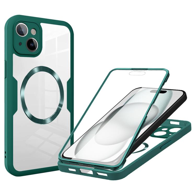 For iPhone 15 Plus CD Texture MagSafe Phone Case