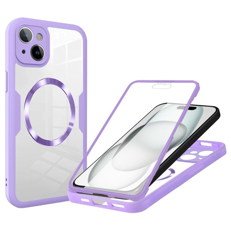 For iPhone 15 Plus CD Texture MagSafe Phone Case