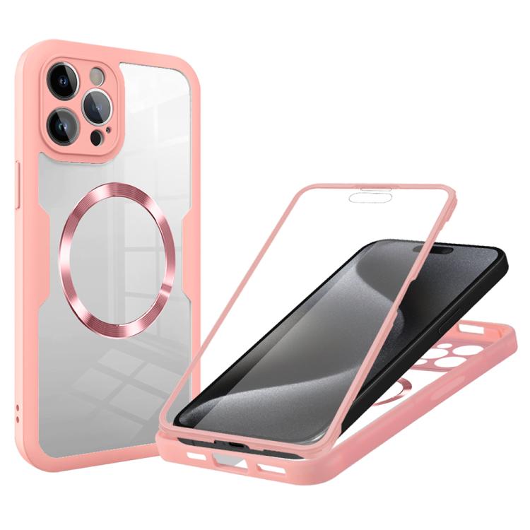 For iPhone 15 Pro Max CD Texture MagSafe Phone Case