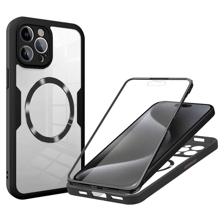 For iPhone 15 Pro Max CD Texture MagSafe Phone Case