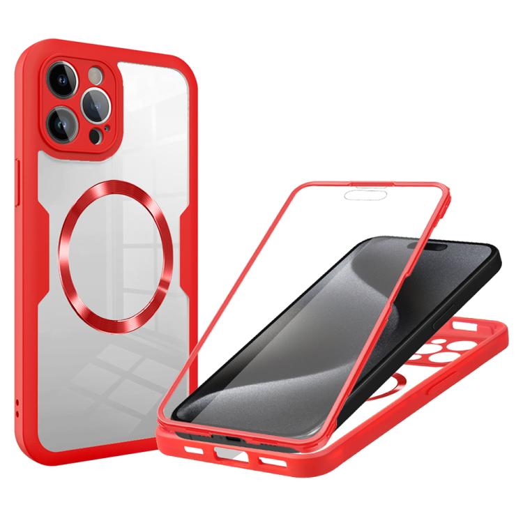 For iPhone 15 Pro Max CD Texture MagSafe Phone Case