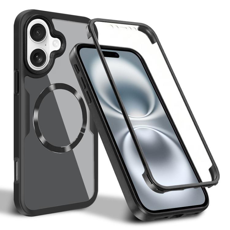 For iPhone 16 CD Texture MagSafe Phone Case