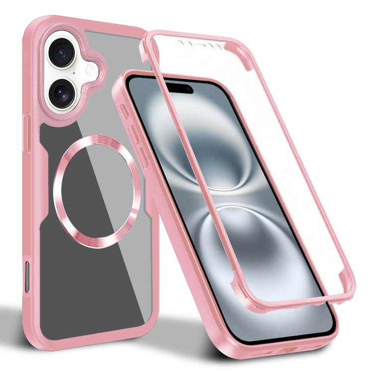 For iPhone 16 Plus CD Texture MagSafe Phone Case