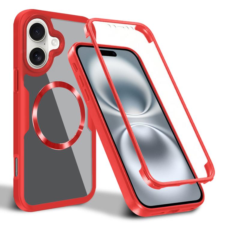 For iPhone 16 Plus CD Texture MagSafe Phone Case
