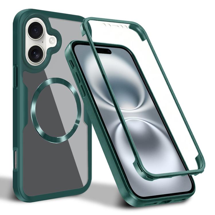 For iPhone 16 Plus CD Texture MagSafe Phone Case