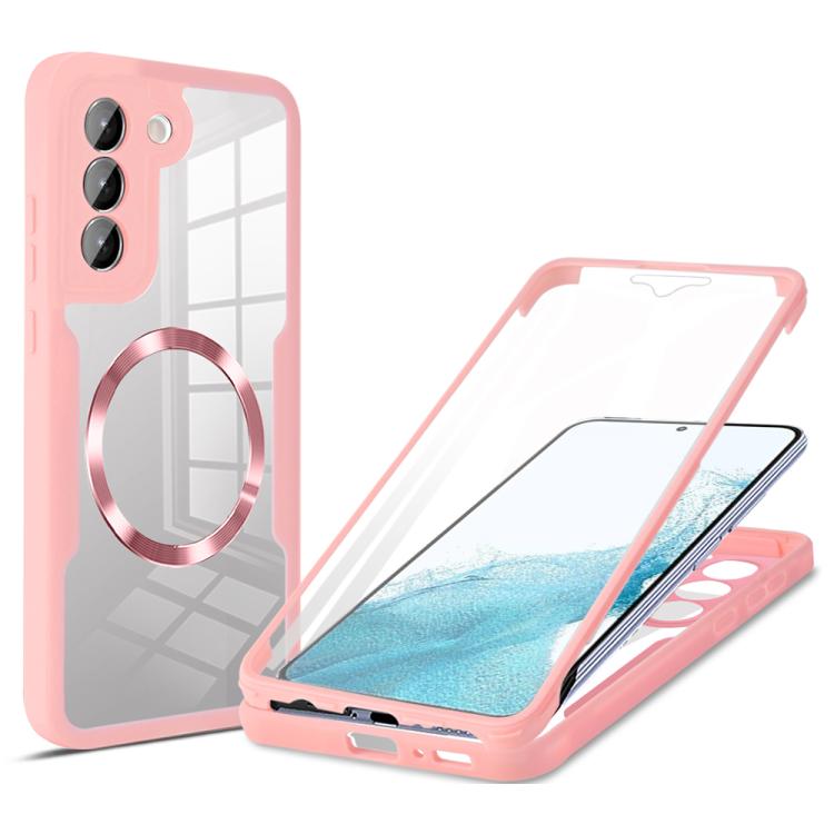 For Samsung Galaxy S22 5G CD Texture MagSafe Phone Case