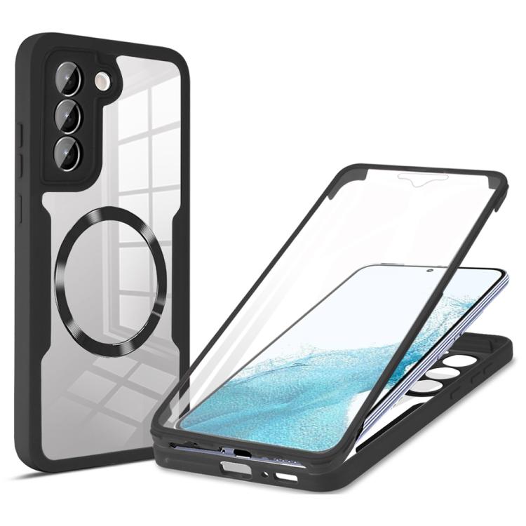 For Samsung Galaxy S22 5G CD Texture MagSafe Phone Case