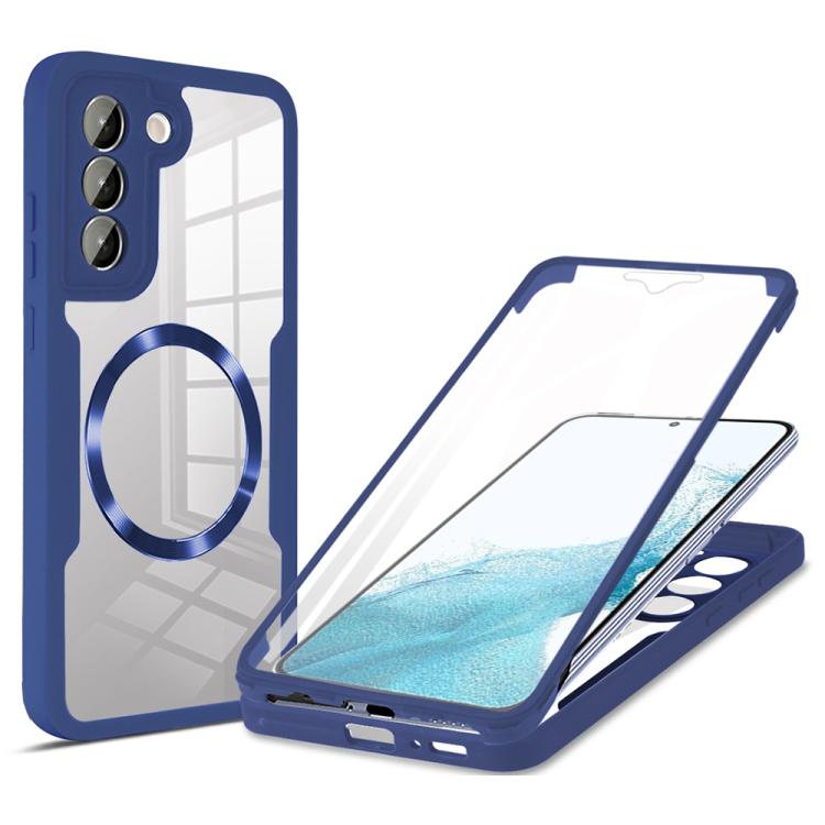 For Samsung Galaxy S22 5G CD Texture MagSafe Phone Case