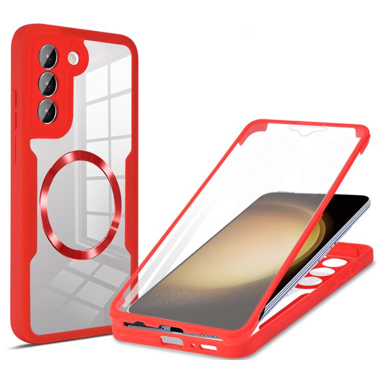 For Samsung Galaxy S23 5G CD Texture MagSafe Phone Case