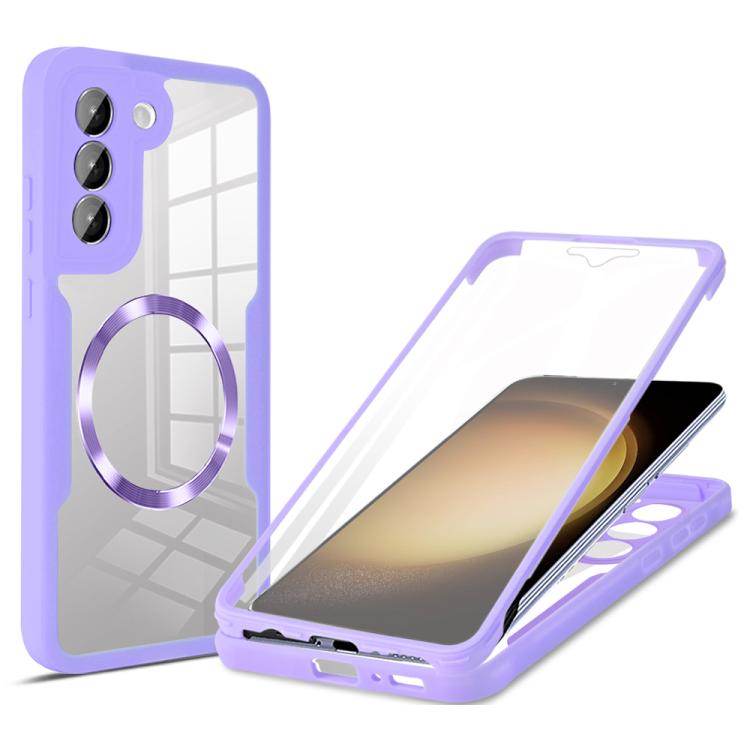 For Samsung Galaxy S23 5G CD Texture MagSafe Phone Case