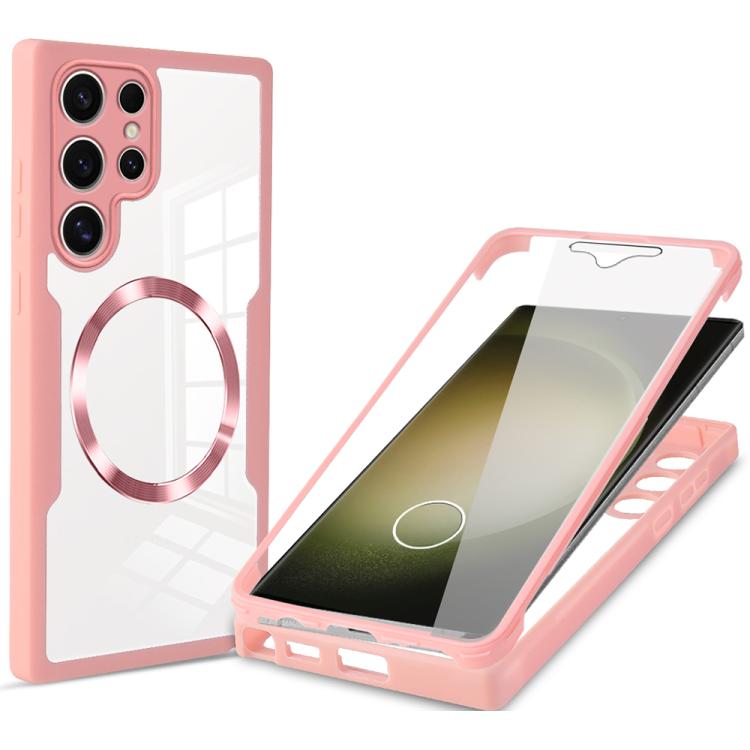 For Samsung Galaxy S23 Ultra 5G CD Texture MagSafe Phone Case