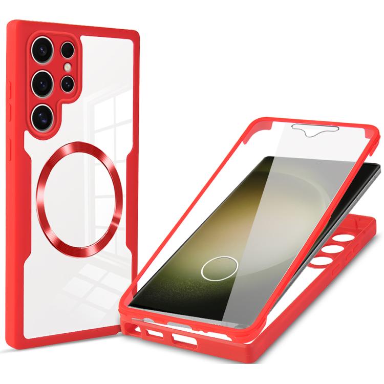 For Samsung Galaxy S23 Ultra 5G CD Texture MagSafe Phone Case