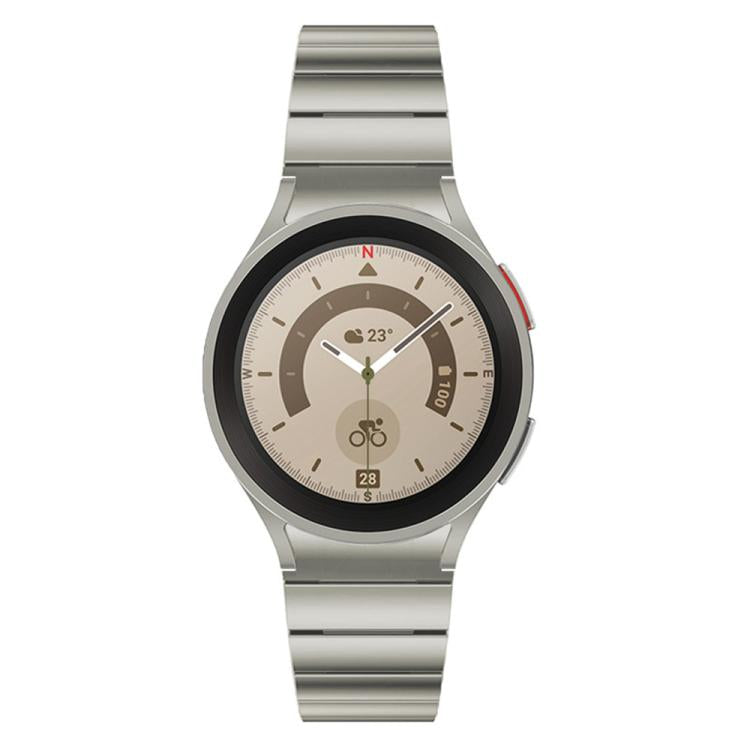For Samsung Galaxy Watch 4 / 5 / 6 / 7 One Bead Magnetic Buckle Stainless Steel Watch Band