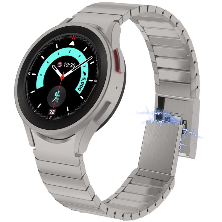 For Samsung Galaxy Watch 4 / 5 / 6 / 7 One Bead Magnetic Buckle Stainless Steel Watch Band