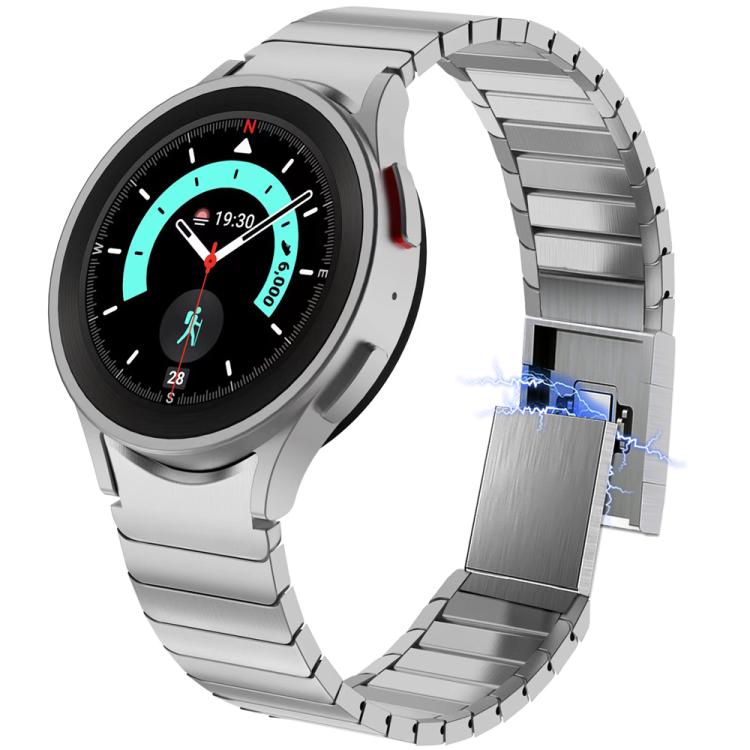 For Samsung Galaxy Watch 4 / 5 / 6 / 7 One Bead Magnetic Buckle Stainless Steel Watch Band