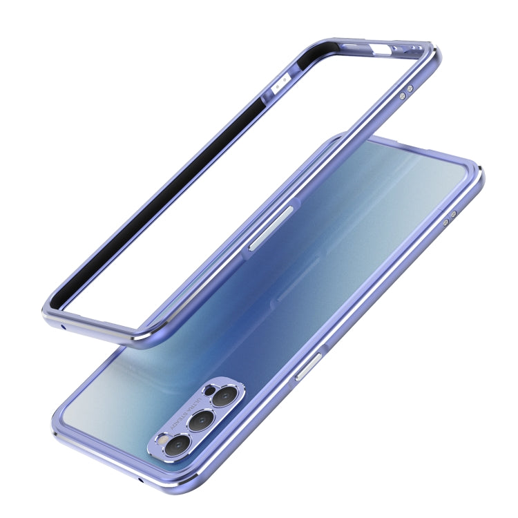 For OPPO Reno4 Aluminum Alloy Shockproof Protective Bumper Frame