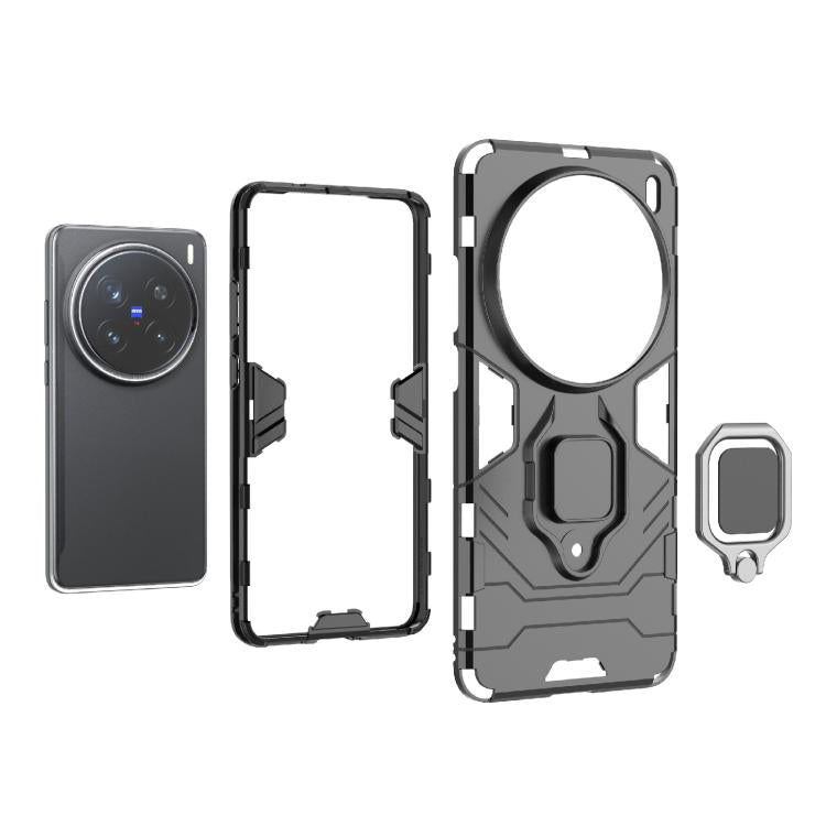For vivo X200 Pro Magnetic Ring Holder PC + TPU Phone Case