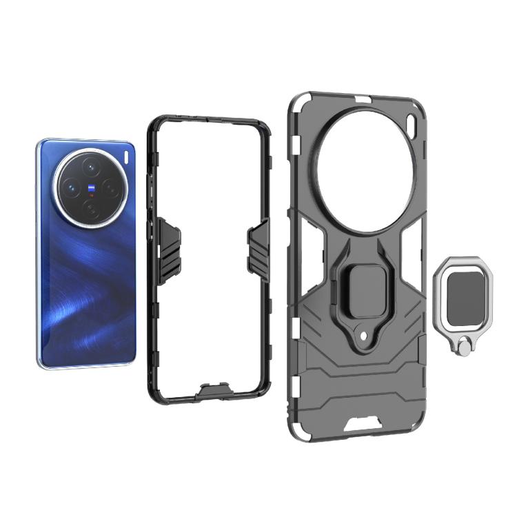 For vivo X200 Magnetic Ring Holder PC + TPU Phone Case