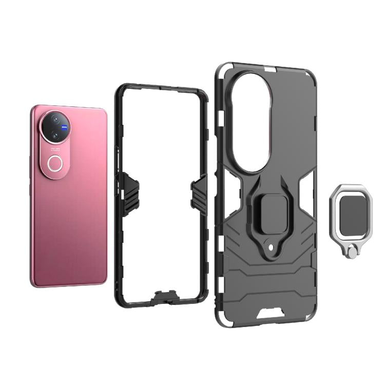 For vivo V50 5G Magnetic Ring Holder PC + TPU Phone Case