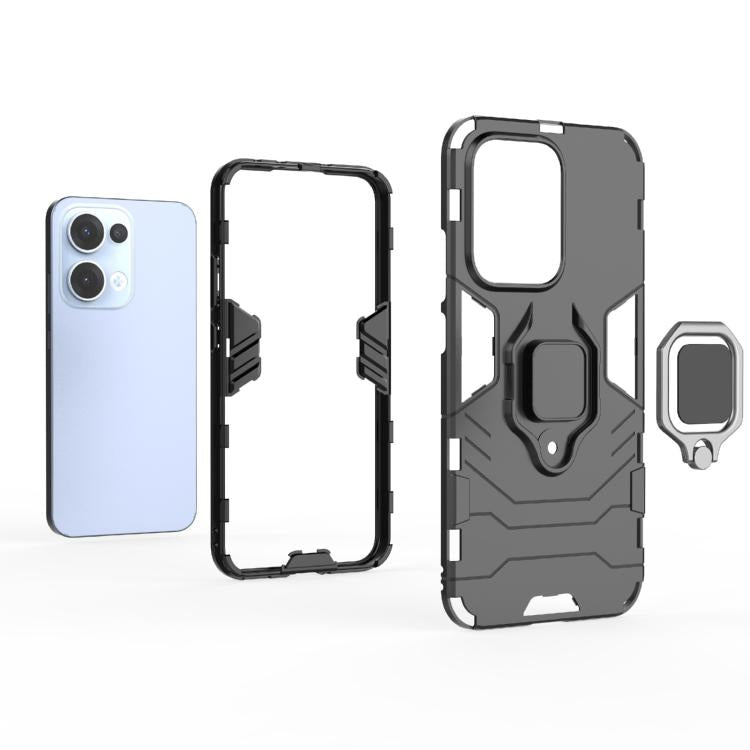 For OPPO Reno13 5G Global Magnetic Ring Holder PC + TPU Phone Case