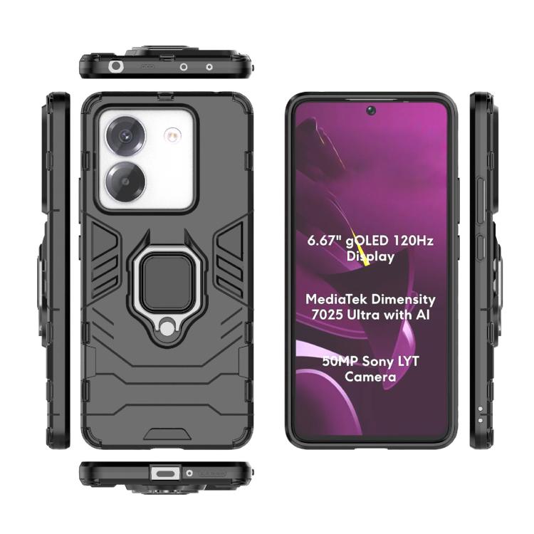 For Xiaomi Poco M7 Pro 5G Magnetic Ring Holder PC + TPU Phone Case