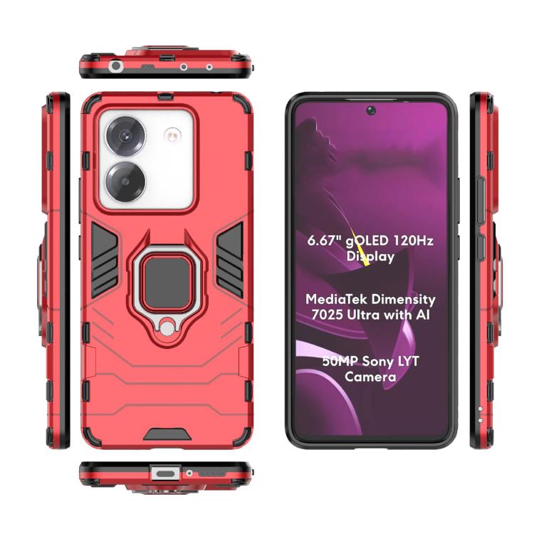 For Xiaomi Poco M7 Pro 5G Magnetic Ring Holder PC + TPU Phone Case
