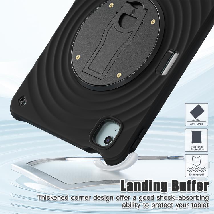 For iPad Air 11 2026 / 2025 / 2024 Holder Silicone Hybrid PC Tablet Case - Black