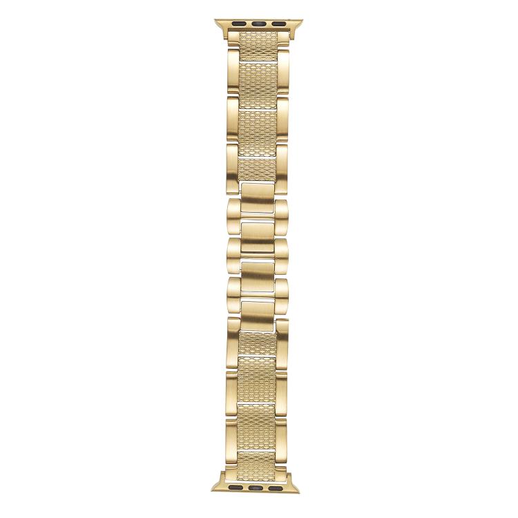 For Apple Watch 46mm / 49mm / 45mm / 44mm Wave Thread 3-bead Stainless Steel Watch Band
