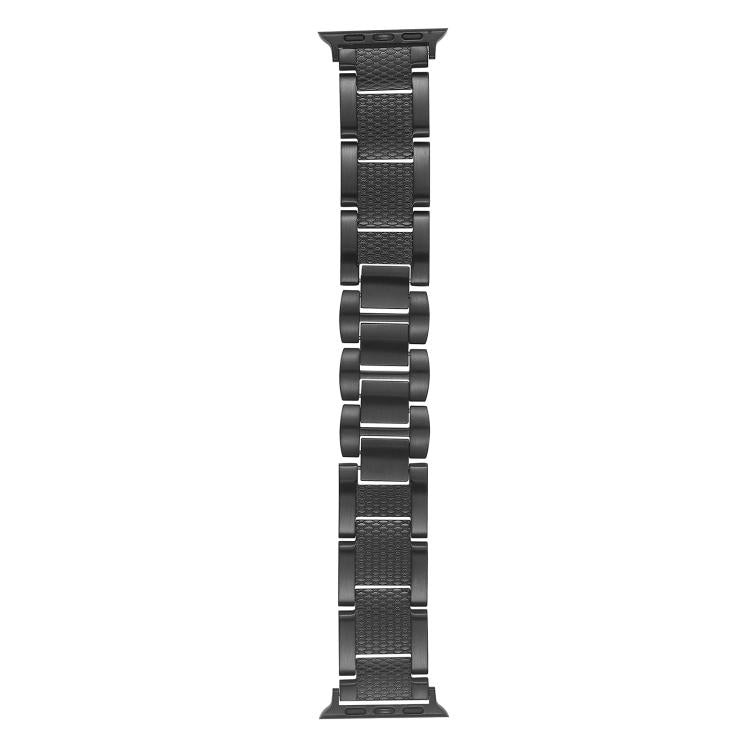 For Apple Watch 42mm / 41mm / 40mm / 38mm Wave Thread 3-bead Stainless Steel Watch Band